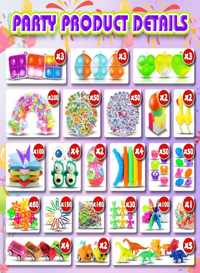 BicMan 1000pcs Party Favors for Kids, Fidget Toys Pack, Birthday Gifts, Classroom Prize Boxes, Treasure Box, Goodie Bag Stuffers,Carnival Prizes, Easter Eggs Fillers - Image 3